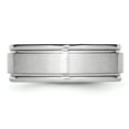thumbnail image 4 of Cobalt Satin and Polished Ridged Edge 8mm Band, 4 of 7