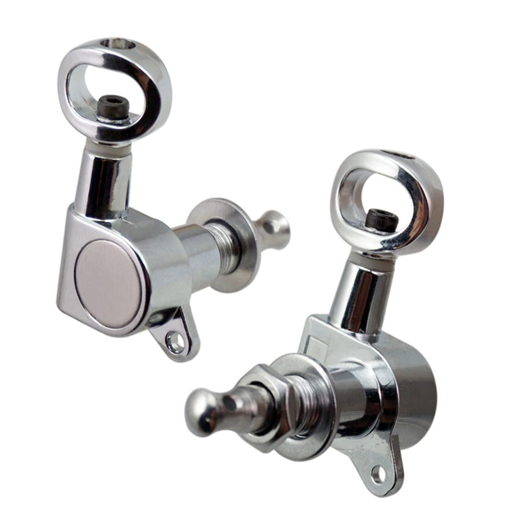 6 Pieces Guitar Replacement Full Closed Tuning Pegs Machine Heads for Electric/Acoustic Guitar