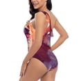 thumbnail image 4 of Honeii Sunset Cloud Corgi for women's one-piece swimsuit featuring a chic one-shoulder design experience elegance and style in the water-X-Large, 4 of 6