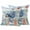 Blue off-white, variant on 2 Pack Outdoor Waterproof Throw Pillow Covers,Ocean Sea Turtle Coral Starfish Decorative Square Patio Pillowcases for Chair Couch Sofa 16x16in