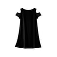 thumbnail image 6 of XADYUY Girls Summer Dress Size 7-8 Casual A-Line Sleeveless T-Shirt Dress for School Polka Dot Crew Neck Swing Loose kids sundresses girls 4-16,Black 7-8 Years, 6 of 6