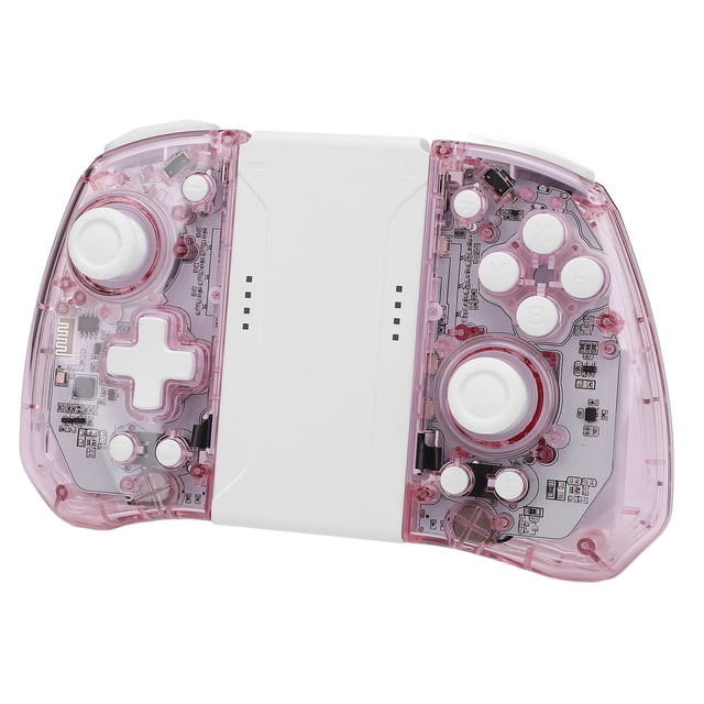 Manette OLED pour Switch, Manettes LED Respirantes RVB de Remplacement pour Switch, Haute Précision, Contrôle de Mouvement à Six Axes pour Jeux, Gris Transparent, Bleu Transparent, Transparent