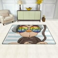thumbnail image 3 of SKYSONIC Lightweight Soft Area Rugs Cool Monkey with Sun Glasses Floor Mat for Kids Playing Room Hardwood Floor Living Room Nursery Rugs, 60x39 in, 3 of 6