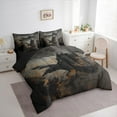 thumbnail image 3 of jejeloiu Black Crow Bedding Comforter Set 7pcs,Gold Glitter Print Queen Bedding Sets,Wild Raven Queen Sheet Sets For Boys Kids,Ultra Soft Home Decor Reversible, 3 of 8