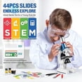 thumbnail image 2 of 58-pcs Microscope for Kids, 100X-1200X Kids Beginner Microscope with Metal Body Microscope Slides, Carrying Box, LED Light, Science Kits Experiments Toys for Kids age 5-7 8-12 Birthday Gift, 2 of 5