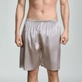thumbnail image 2 of JTieacloth Comfy Nightwear Men's Summer Solid Color Casual Straight Elastic Waist Shorts Comfortable Pajama Pants Silver, 2 of 6
