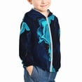 thumbnail image 2 of Kids Zip Up Hoodie for Boys Girls Toddler - Blue Marble And Gold Lightweight Long Sleeve 2T Boys Girl Clothes, Sun Protection Windproof Jackets Hoodie Sweatshirt, 2 of 7