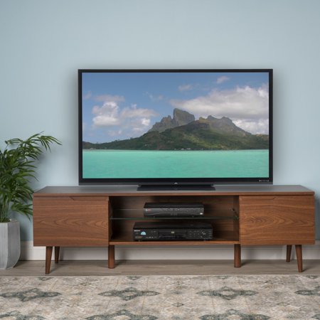 Le House Cresent Wood Mid Century Modern Tv Entertainment Stand Le House Cresent Wood Mid Century Modern Tv Entertainment Stand Walnut