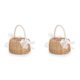 thumbnail image 1 of 2X Cesta de Flores de Mimbre de Estilo Pastoral con Asa de Perla, Accesorios Elegantes para Decoración de Bodas y del Hogar, Cesta para Niñas de las Flores, 1 of 5