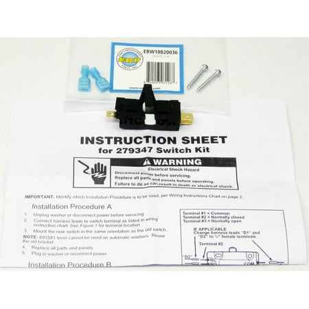 W10820036 Washing Machine And Dryer Door Lid Switch For Whirlpool