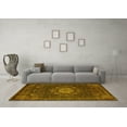 thumbnail image 3 of Ahgly Company Machine Washable Indoor Rectangle Medallion Yellow Traditional Area Rugs, 2' x 3', 3 of 4