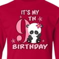 thumbnail image 4 of Inktastic It's My Ninth Birthday with Panda Bear Long Sleeve Youth T-Shirt, 4 of 5