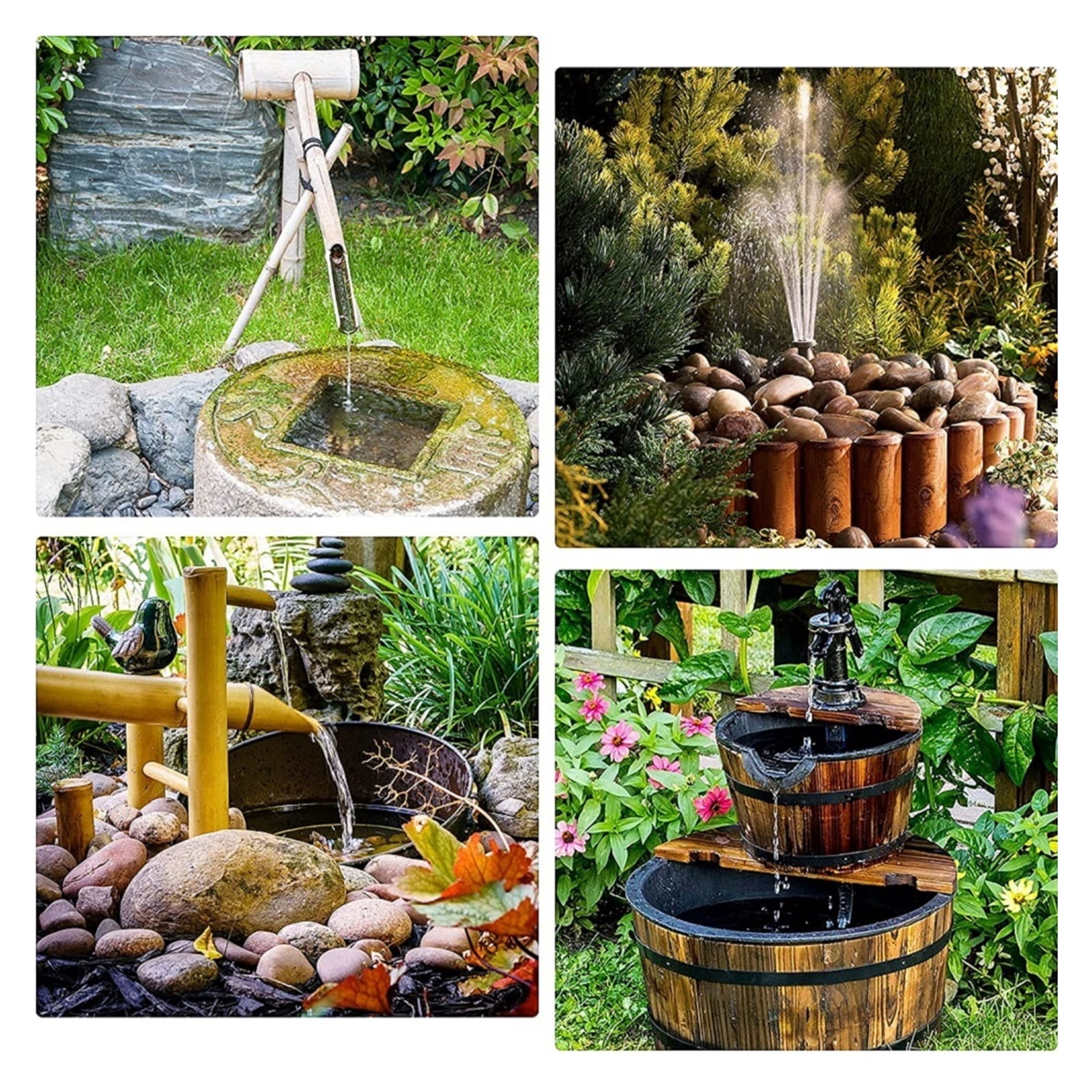 Aquarium Solar Water Pump 12V Hydroponics Filter Aeration Fish Tank Rockery Water Pumping Submersible Pump Pond Fountain Outdoor - 6V3W SET_F