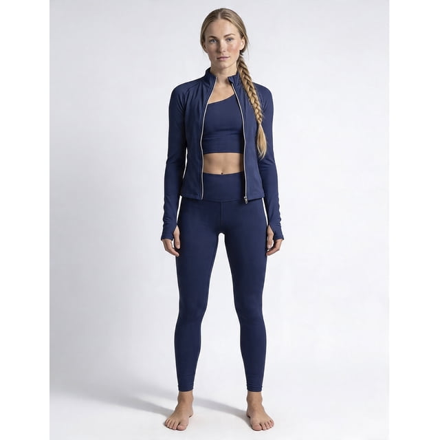 Conjunto Deportivo Mujer Azul marino 3 Piezas