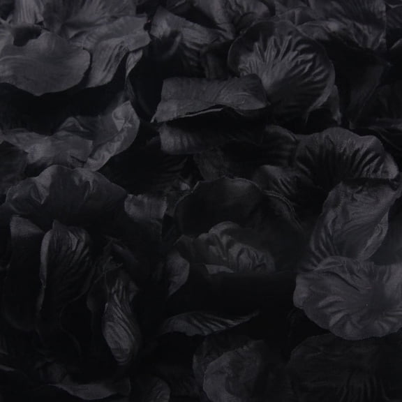 HJQEQVD Artificial Flowers 1000pcs Black Silk Rose Artificial Petals Wedding Party Flower Favors Decor for Garden Party Decorations