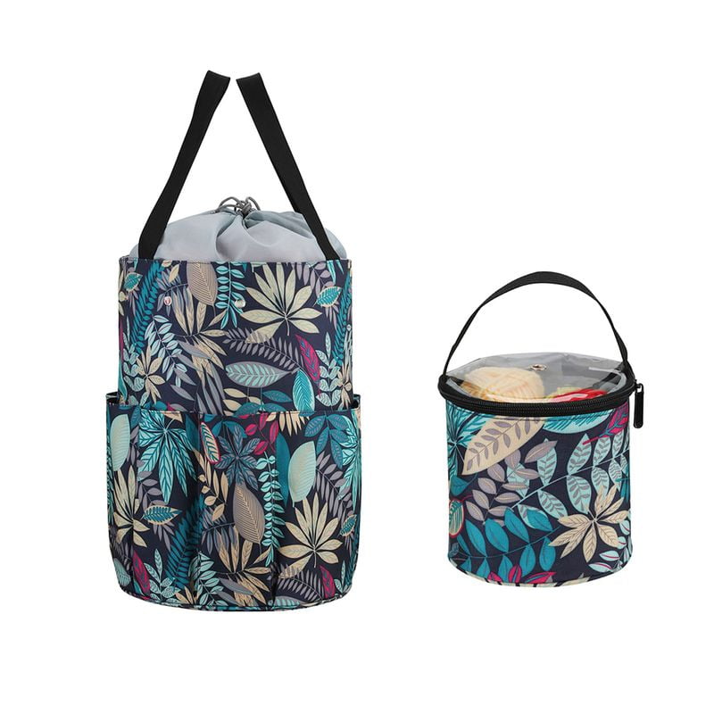 SJENERT Knitting Yarn Storage Bag Holder Organiser Basket Wool Skeins