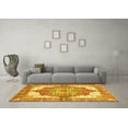 thumbnail image 3 of Ahgly Company Machine Washable Indoor Round Persian Yellow Traditional Area Rugs, 8' Round, 3 of 4