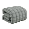 thumbnail image 3 of HAOK Soft 7 piece Comforter Set Bed in A Bag, Needle Stitch Pinch Pleat Design, King, Grey, 3 of 6