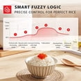 thumbnail image 3 of Toshiba Digital Programmable Rice Cooker, Steamer & Warmer, 3 Cups Uncooked Rice with Fuzzy Logic and One-Touch Cooking, 24 Hour Delay Timer and Auto Keep Warm Feature, White, 3 of 5