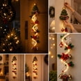 thumbnail image 6 of Glowing Christmas Door Hanger, Lighted Christmas Door Hanging Decor with Warm Lights, Christmas Decoration for Front Door, Porch & Entryway, D, 6 of 8