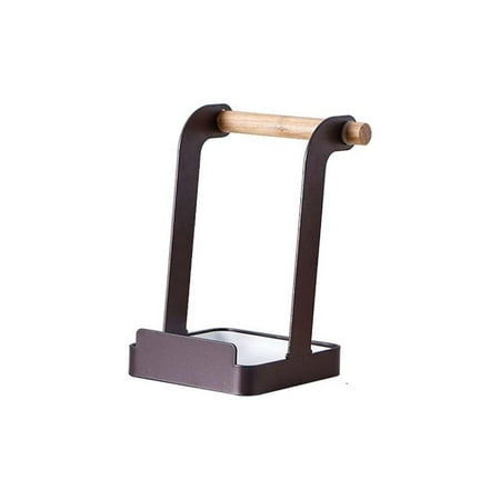 

Kitchen Multifunctional Wrought Iron Spoon Rack Kitchen Cutting Board Rack (black)