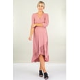 thumbnail image 2 of Maternity and Nursing ¾ Sleeve Faux Wrap Dress, 2 of 4