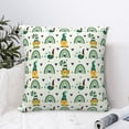 thumbnail image 4 of Fuzoiu St. Patrick's day Print Square Pillow Cover,Hidden Zipper Design,Luxury Square Pillow Case, Throw Pillow,Couch Cushion-16"x16", 4 of 7