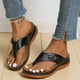 thumbnail image 2 of 2023 nuevas chanclas planas para mujer, zapatillas antideslizantes, cuñas gruesas sólidas, sandalias femeninas de verano para playa, zapatos casuales y cómodos para mujer, 2 of 5
