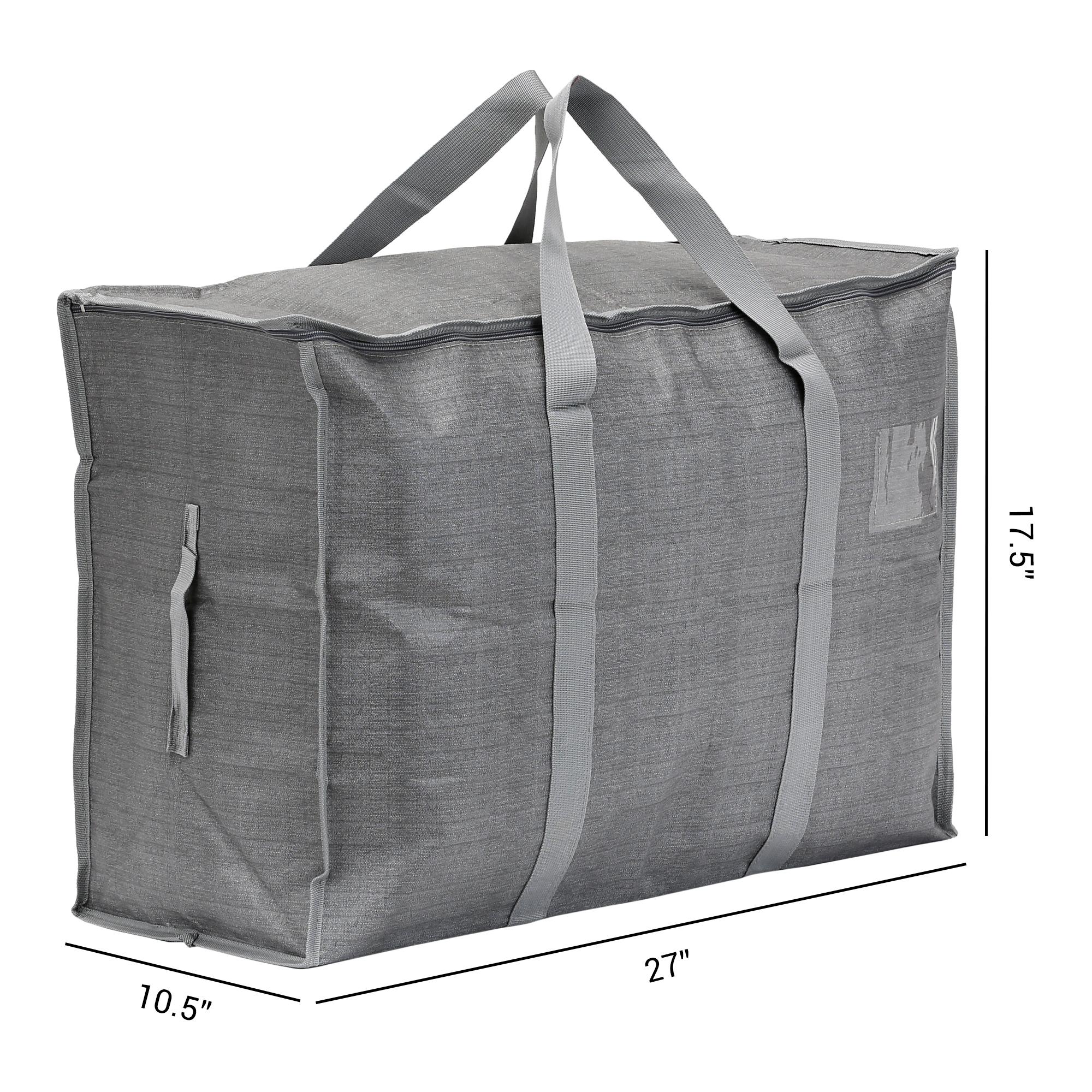 Unique Bargains 1 Pack Clothes Storage Bags Moving Bags Grey 27*10.5*17.5in