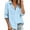 Light Blue, variant on QINGFSAP Womens Collared Button Down Shirt Long Sleeve Cotton Linen Blend Casual Blouse
