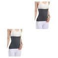 thumbnail image 1 of Transemion Stay Warm And Stylish Back Warmer Belt Breathable Elastic Waist Back Support thickened grey XL 2Set, 1 of 6