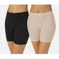 thumbnail image 2 of Carole Hochman Women's Slip Shorts 2-Pack, Black/Nude Large, 2 of 2