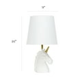 thumbnail image 3 of Simple Designs 15.5" Glitter Unicorn Table Lamp White w/ Gold Glitter, w/ LED Bulb Included, 3 of 9