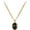 Black, variant on 18K Gold Plated Gemstone Women Pendant Necklace Dainty Link Chain Necklaces for Women Ruby Amber Gemstone Pendants