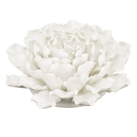 3-Dimensional Handmade Flower Wall Decor - 7" - Cream Finish