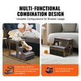 thumbnail image 3 of Pet Bunk Bed with Stairs Dog/Cat Window Perch with Storage Indoor Gray, 3 of 9