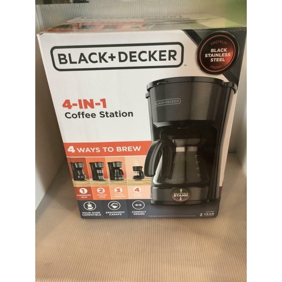 BLACK DECKER 5 Cup 4-in-1 Station Coffeemaker - Stainless Steel CM0750S