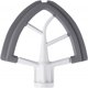 thumbnail image 1 of Batidor de borde flexible para batidora de pie con cabezal inclinable, paleta batidora plana de 4,5 a 5 cuartos con raspador de tazón con bordes de silicona flexible, blanco, 1 of 5