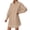 Khaki, variant on Women's Casual Baggy Maxi Shirts Collar V-Neck Button down Loose Pure Color Long Sleeve Blouses Summer Comfortable Breathable Work and Leisure Versatile Wear L