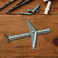 thumbnail image 3 of Expansion Bolts Heavy Duty Anchors Drywall Toggle Butterfly Galvanized Iron 12 Pcs, 3 of 6
