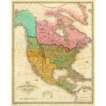 thumbnail image 2 of Finley, Anthony 20x24 Black Modern Framed Museum Art Print Titled - Map of North America Including All The Recent Geographical Discoveries, 1826, 2 of 4