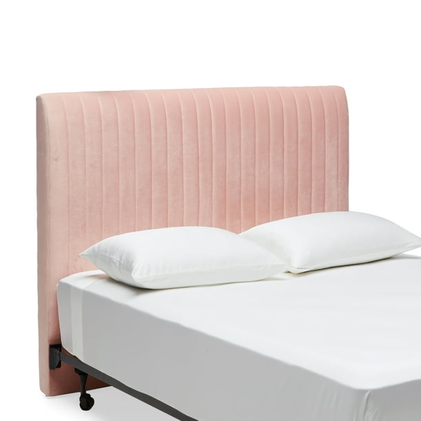 Tufted headboards are renowned for adding elegance to a room, embodying a cozy aesthetic, providing a focal point, and infusing a bedroom with designer style. modrn marni channel tufted headboard king rose tan