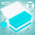 thumbnail image 2 of Lumikrypt 2 Pack 1/2 Cup Silicone Freezer Tray with Lid, Silicone Soup Freezer Mold with Stainless Steel Frame for Soup, Sauce & Broth, Meal Prep, BPA Free, 2 of 6