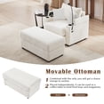 thumbnail image 5 of LUCKHAO Deep Seat Modular Sectional Sofa ,Corduroy Upholstered Oversized Sofa Convertible Sleeper Sofabed ,Storage Space, 2 Movable Ottomans, 2 USB Ports, 2 Cup Holders, Phone Holder, 5 of 18