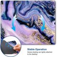 thumbnail image 4 of Purple Navy Gold Marble Mouse Pad PremiumTextured Marbling, Square Waterproof NonSlip Rubber Base, Ideal for Office Laptop Desk, Adds Sophistication and Style, 9.5x7.9 Inch, 4 of 6