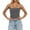 Grey, variant on Women's Solid Color Fitted Square Neck Thin Strap Halter Top Inner Wear Detachable Pads Adjustable Sleeveless Undershirt Camisole Green,XS