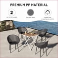 thumbnail image 6 of Lounge Chairs 2-Pack Modern All-Weather Indoor/Outdoor Patio Living Room | Warm Grey | Polypropylene, 6 of 25
