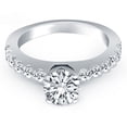 thumbnail image 2 of 14k White Gold Diamond Micro Prong Cathedral Engagement Ring Size 8, 2 of 4