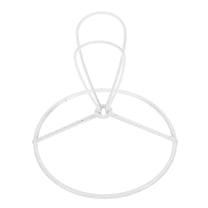 Fovewise DIY Chandelier Lampshade Frame for Ceiling Light Fixtures Metal Wire Lamp Shade Ring Lampshade Making Supply for Table Lights White 90 MM