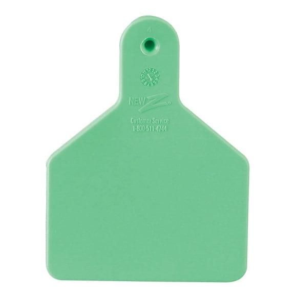 Z Tags 25 Count 1-Piece Blank Tags for Calves, Green